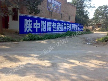 陕中附院手绘低墙墙体广告